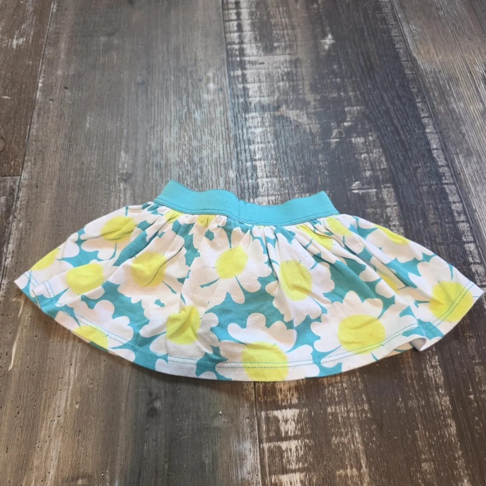 Floral Skirt with Blue and Yellow Daisies